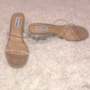 NWT-Steve Madden Issy Block Heel Slide Sandal PVC